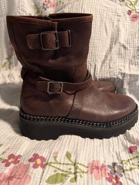 Vince camuto Grizzly Buckle Messtia Leather Boot